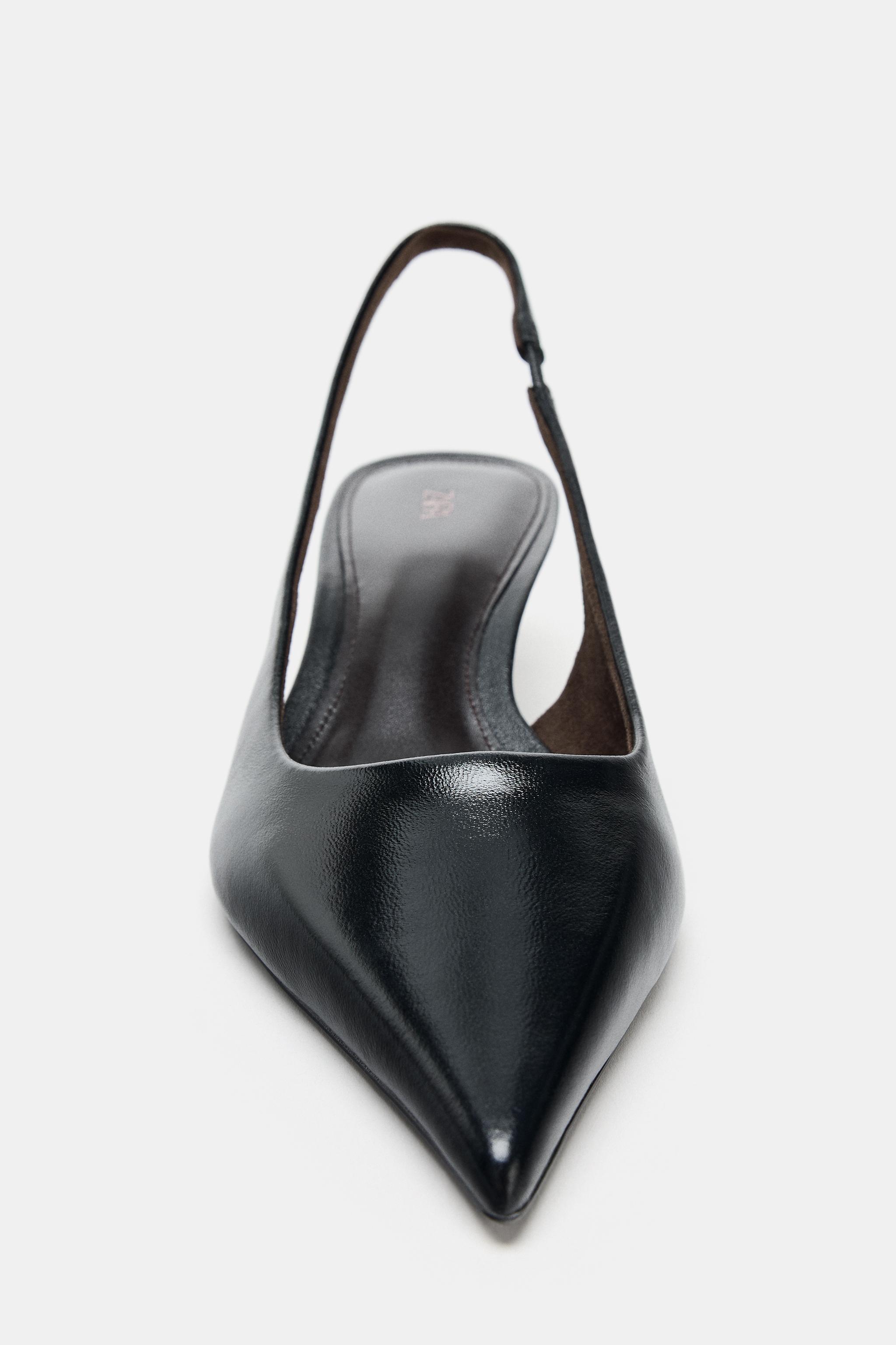 LEATHER SLINGBACK SHOES